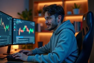 Joueur membre d'un serveur Discord de trading Flash Back FA consulte des avis et retours communautaires sur ses écrans