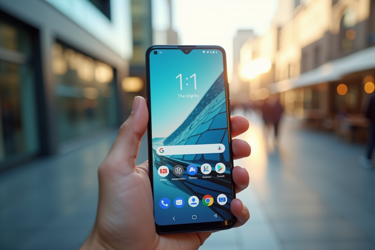 Smartphone affichant la page d